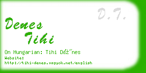 denes tihi business card